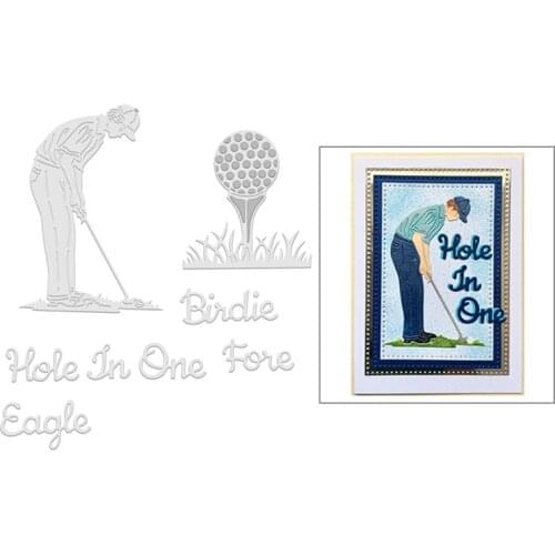 2021 New Golf and English Words Metal Cutting Dies For Mould Cut Paper Making Decoration Greeting Card Scrapbooking DIY NO Stamp