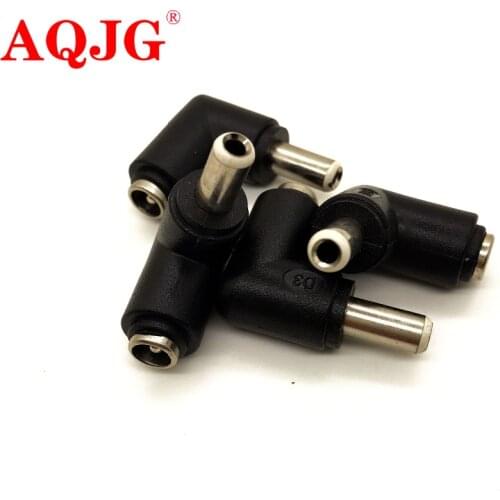 3pcs 5.5*2.1 mm female jack to 5.5*2.5 mm male Plug 90 Degrees DC Power Connector Adapter Laptop
