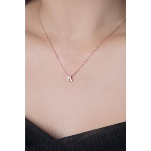 3D "K" Character Rose Pattern for Women Desire Fashion Jewelry 925 Sterling Silver