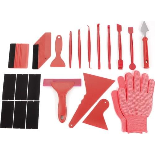 7/13/21pcs Car Film Wrapping Tools Car Sticker Film Scraper Kit Auto Felt Squeegee Scraper Set Knife Decal Plaste Accessories