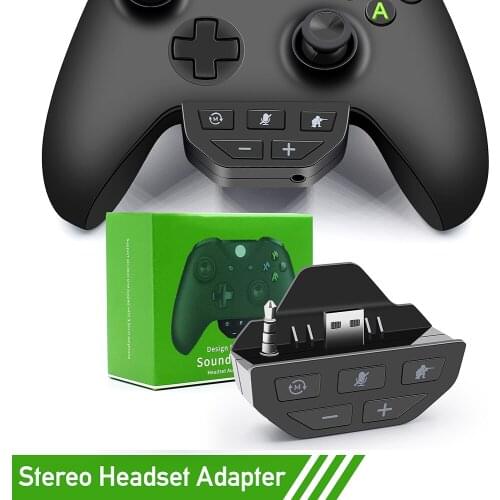 Stereo Headset Adapter Controller -Audio Adapters Headphone Converter For -Xbox One Wireless Gamepad