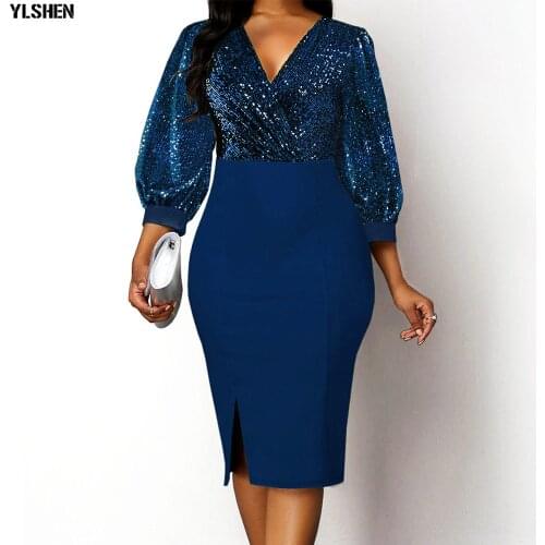 African Dresses For Women African Clothes Africa Dress Sexy Sequined Dashiki Ladies Clothing Ankara Plus Size Africa Women Dress