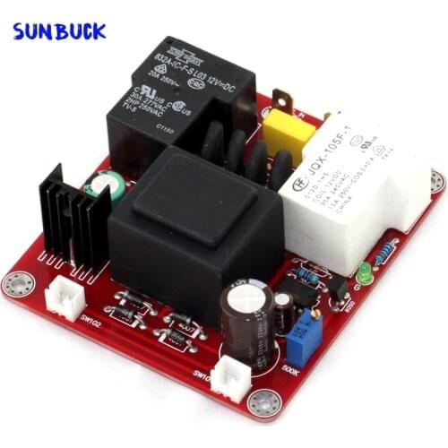 Audio amplifier delay soft start protection board
