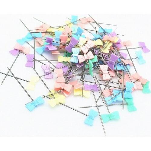 100Pcs/Box Mixed Color Patchwork Pins DIY Handmade Craft Sewing Dressmaking Garment Tools Accessories Suppliers