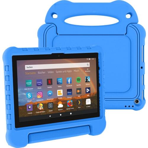 Kid-Proof Case EVA Foam Shockproof for A-mazon Fire HD 10 Tablet 11th Generation Kids Tablet 2021 Release Handle Stand Cover