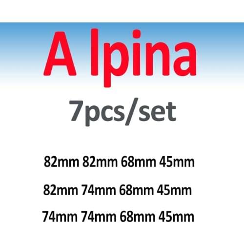 For Alpina PVC/Epoxy 45MM 68MM 74MM 82MM Car Front/Rear Emblem Cover Wheel Rim Hub Cap Steering Sticker for E60 E90 F10 F30 Logo