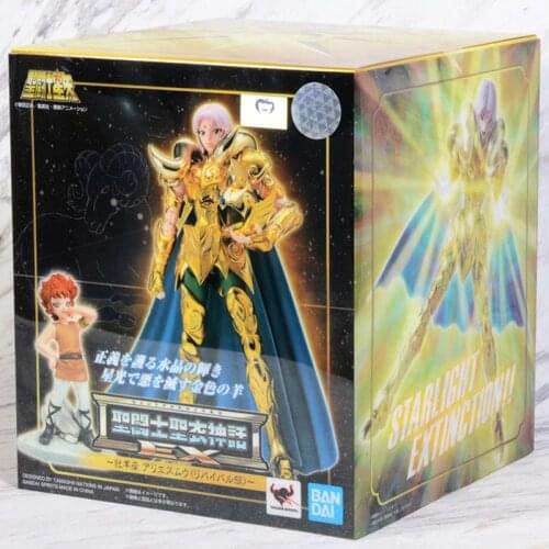 Bandai Saint Seiya Myth Cloth EX Revival MU Aries Include KIKI Cavaleiros do Zodiaco Action Figure Model Toys