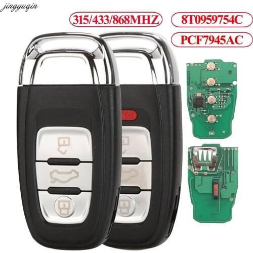 Jingyuqin Remote Control Key 315/433/868 MHZ 8T0959754C PCF7945AC For Audi Q5 A4L A5 A6 A7 A8 RS4 RS5 S4 S5 3/4B Smart Keyless