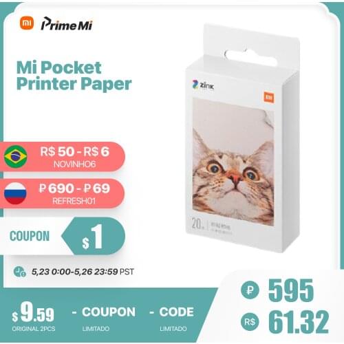 Mijia AR Printer Mi ZINK Pocket Printer Paper Self adhesive Photo Print Sheets For Xiaomi 3 inch Mini Pocket Photo Printer