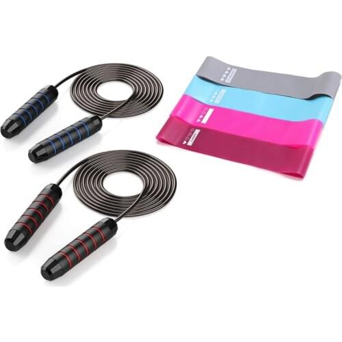 Resistance Bands Set with Jump Rope Resistance Band Fitness Exercise Loop Bands for Home Gym Yoga Training