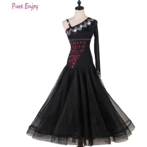 Ballroom Competition Dance Dress Women Tango Flamenco Waltz Dancing Diamond Embroidery flower Customized Ballroom Dance Dresse