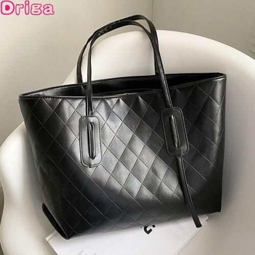 Driga Fashion Shoulder Bags For Women Female 2021 New Casual Rhombic Embroidered Thread Handbag Texture Large Capacity Tote Bag