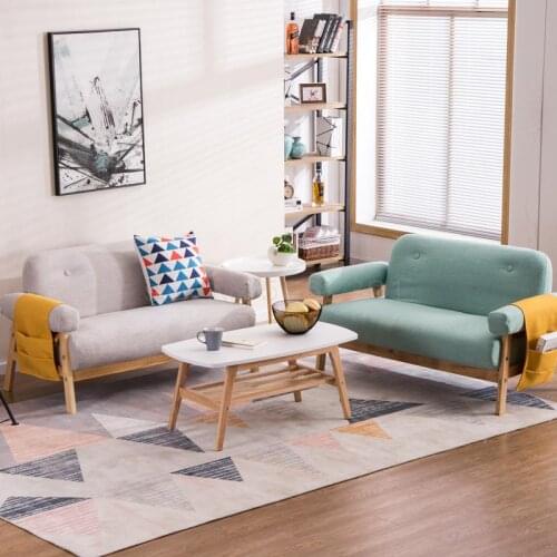 Double-decked Solid Wood Balcony Leisure Simple Coffee Table Side Table Round Small Table Nordic Tea Table