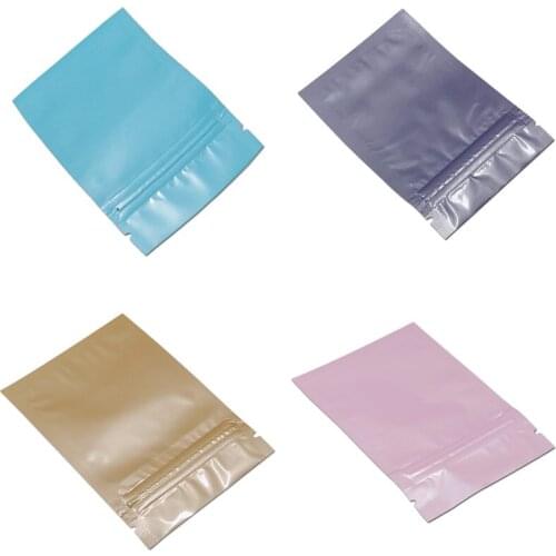 Wholesale Price 1000Pcs Shining Multi-colors Aluminum Foil Ziplock Bag Coffee Spice Package Bag Food Organizer Pouch Smellproof