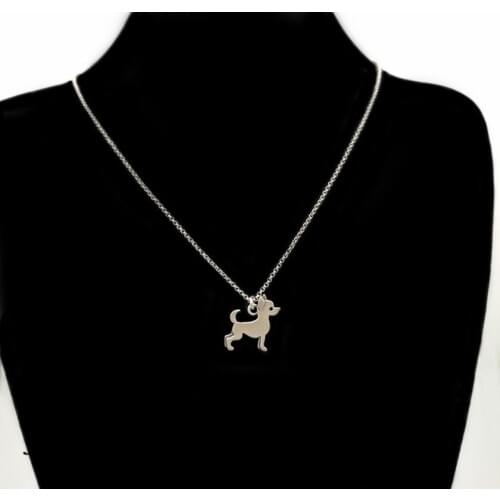 New trendy Vintage Cute Chihuahua pendant Choker Necklace for women fashion christmas jewelry gift for girlfriend