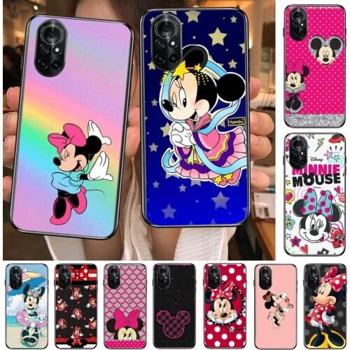 Like Mouse Disney Clear Phone Case For Huawei Honor 20 10 9 8A 7 5T X Pro Lite 5G Black Etui Coque Hoesjes Comic Fash design