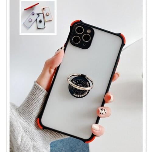 With Ring Camera Protection Lid Anti-knock Phone Case For Xiaomi Redmi Note 7 8 8T 9 9S Pro Max K20 K30 K30i Pro 5G Matte Cover