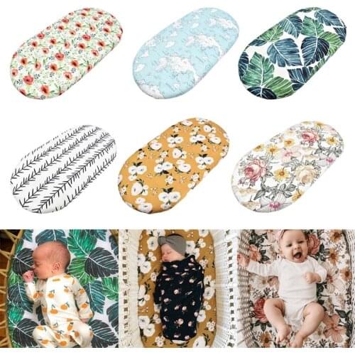 Baby cradle Removable cover cradle bed sheet table changing cover Moses Basket Bed Baby Crib Care Pad Covers Print Fitted Sheet