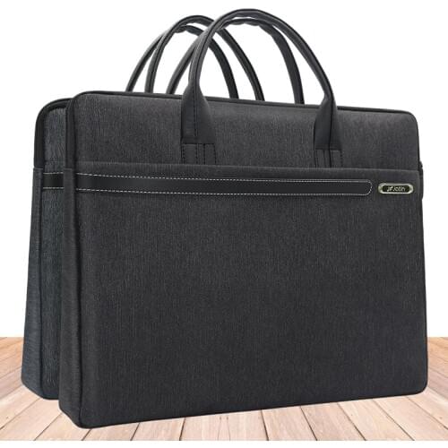A4 Laptop Bag Case Briefcase File Folder Men Handbag Canvas Business Large Capacity Oxford Office Document Organizer Portfolio
