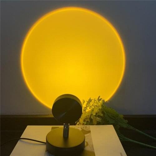 USB Dusk Lamp Rainbow Atmosphere Night Led Light Sundown Projector Bedroom Background Decoration Colorful Lamp Home Decor