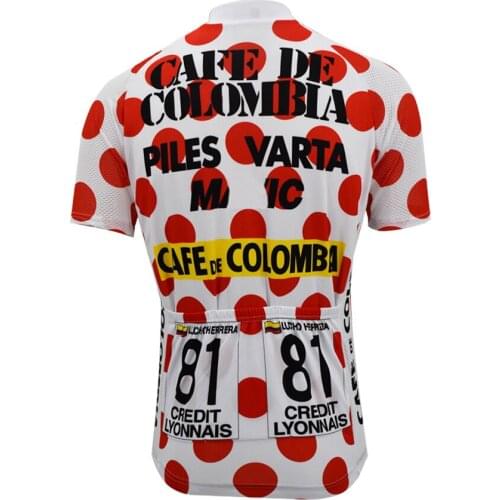 Colombia Men Cycling Jersey Summer Quick Dry Breathable Short Sleeve Bicycle Jersey Retro Maiot Ciclismo Hombre