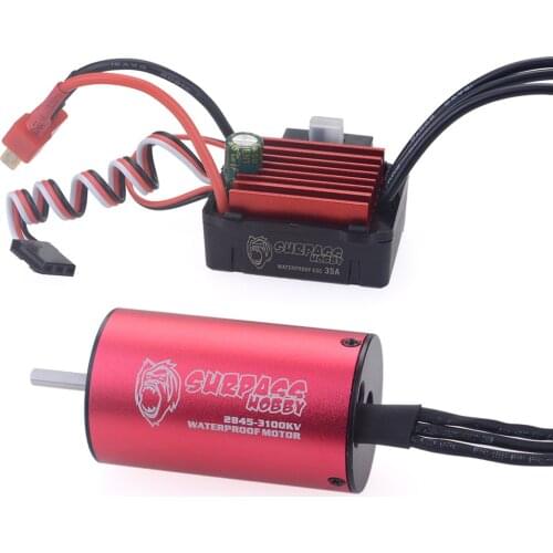 Surpass Hobby KK Combo Waterproof 2845 3100KV Brushless Motor w/35A ESC for Traxxas HSP 1/12 RC Car