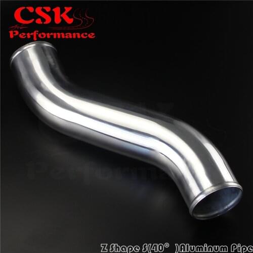 Z / S Shape Aluminum Intercooler Intake Pipe Piping Tube hose 102mm 4" inch L=500mm