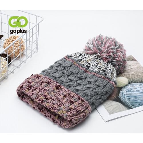 GOPLUS Warm Womens Beanie Hat Korean Style Winter Autumn Knitted Hat Czapka Zimowa Sombreros De Mujer Chapeau Femme