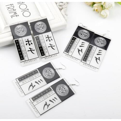 Cartoon Anime Kakegurui Earring Jabami Yumeko Saotome Meari Suzui Ryota Drop Earrings For Women Acrylic Dangle Earrings