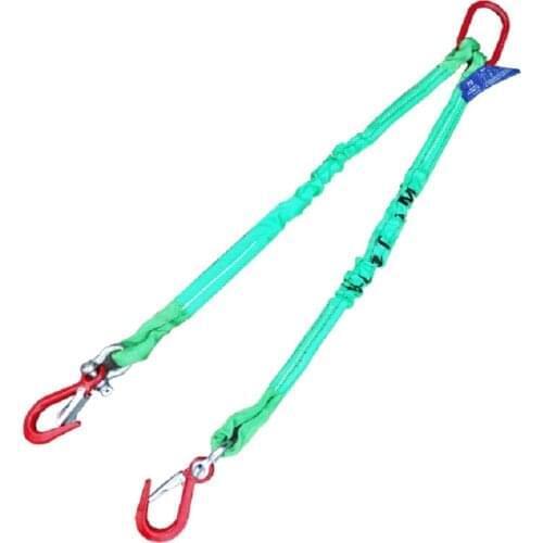2Ton--3Tonx1-2M two legs 2-hook soft round sling lifter complete set of assembly lifting sling