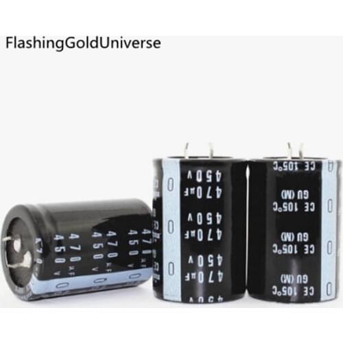 FlashingGoldUniverse 20PCS--2PCS 450V470UF 470UF 450V Electrolytic Capacitor volume 30*50mm 30*45mm 35*45mm best quality