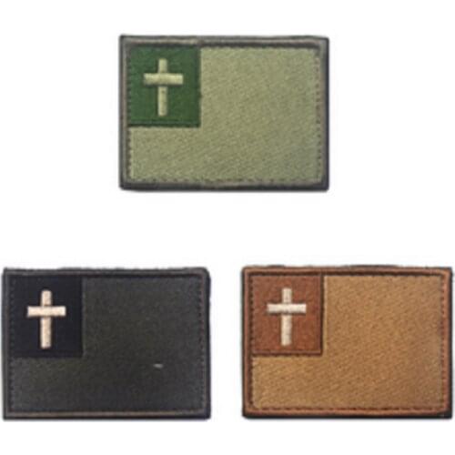3D Embroidery Patches Loops And Hook Christian Heretic Crusader Desert Badges Christian Infidel Crusaders Desert Patches Badge