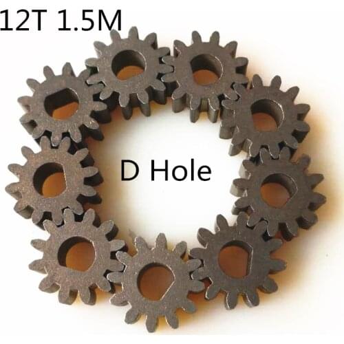 5pcs 10pcs RC Model Metal Pinion Gear 1.5M 8mm (hole diameter) 12T 12 Teeth Small Motor Gears Diameter 21mm D Hole