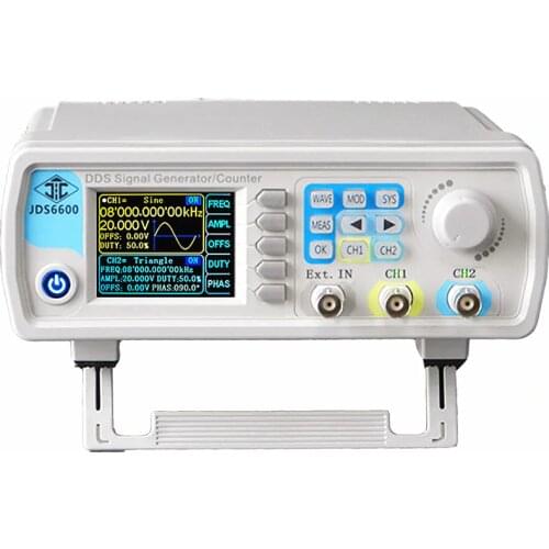 50MHZ DDS Dual Channel CNC Signal Generator Digital Control Arbitrary Wave Function Pulse Signal Source Frequency Meter JDS6600