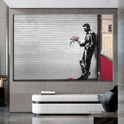 Abstract Banksy Street Graffiti Art Canvas Painting Modern Posters and Prints Wall Art Pictures for Living Room Home Decoration