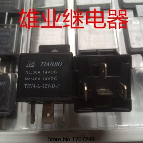 Free Shipping 100% new original relay 5pcs/lot TRV4-L-12V-D-F 40A 14VDC 4PIN
