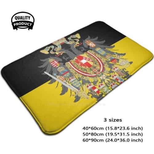 Black Stylised Austrian Empire Flag Soft House Family Anti-Slip Mat Rug Carpet Austria Germany German Austria Hungary Hungary