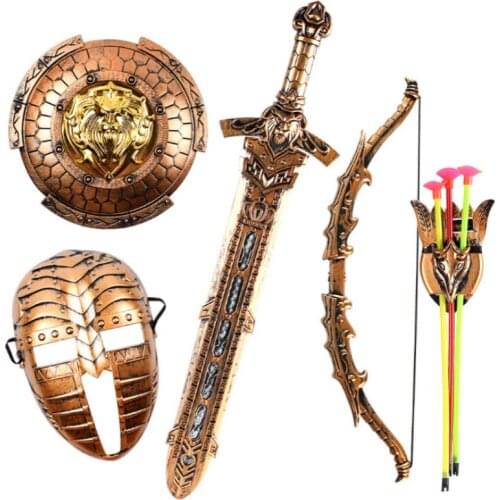 Cosplay Samurai Sword Set Simulation Bow And Arrow Model Toy Weapon Childrens Wearable Toys Anime Knife Toys For Boys