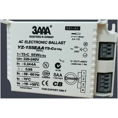 Electronic Ballast 3AAA YZ-155EAA T5-C AC 220-240V Fluorescent Lamp 55W For T5 Ring Lamp Standard Reator