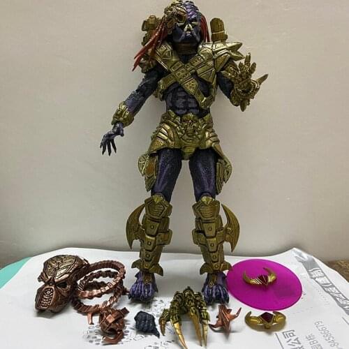 NECA Lasershot The Ultimate Alien Jungle Demon Hunter Predator Action Figure Collection Model Toy Joints Movable With LED 23CM
