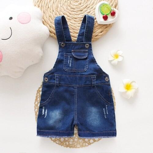 IENENS Kids Baby Jumper Boys Girls Dungarees Clothes Pants Denim Shorts Jeans Overalls Toddler Infant Jumpsuit Clothing Trousers