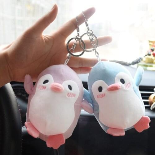 Ins penguin plush doll small pendant keychain cute girl bag children school bag pendant backpack kid doll