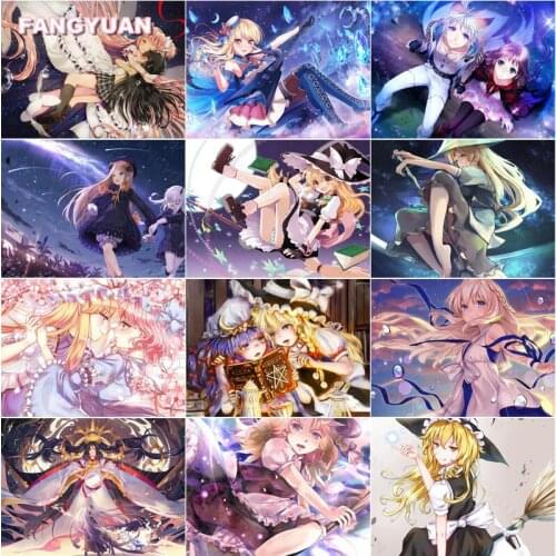 Diamond Painting Kit Madoka Magica Embroidery Little Red Riding Hood and Lost Forest Full Diamond Mosaic Needlework Home Decor