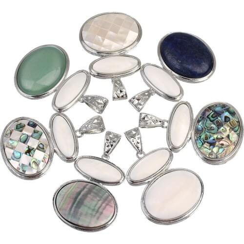 Natural Shell 45 and 57mm Fashion Two-Pattern Abalone Shell Pendant Glamour Lady DIY Necklace Sweater Chain Earrings Accessories