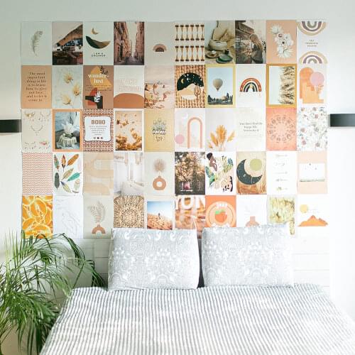 Flamingueo 50 Posters Prints Wall Art Aesthetic Room Decor Prints Posters Aesthetic Boho Decor Room Decoration Accessories Cute Room Decor Room Decoration