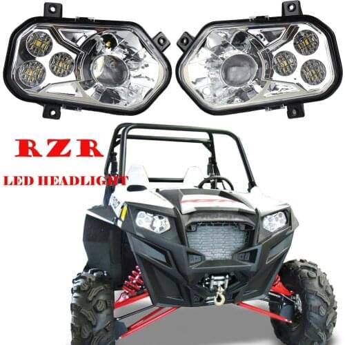 Polaris ATV LED Headlight Left / Right High Low For 2012-2013 Polaris RZR S Side X Sides and 2012-2013 Sportsman RZR 800 900 570