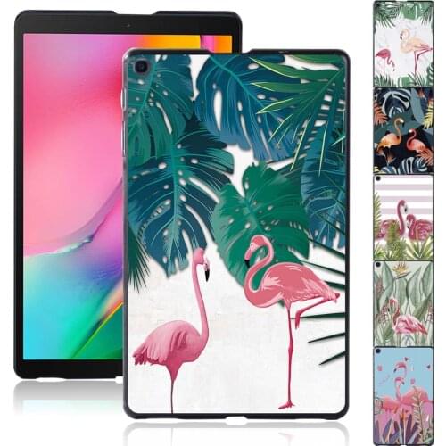 Durable Back Cover for Samsung GalaxyTab A 8.0 (2019) T290 T295 Flamingo Pattern Slim Tablet Hard Shell Case + Free Stylus