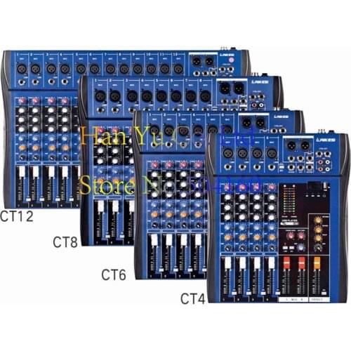 Pro 4/6/8/12/16 High quality channel sound audio mixer dj controller microphone