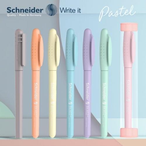 1PC Schneider BK402+ Macaron Color Rod EF Tip Fountain Pen Simple Color Calligraphy Ink Pen With Box Student Pen School Supplies