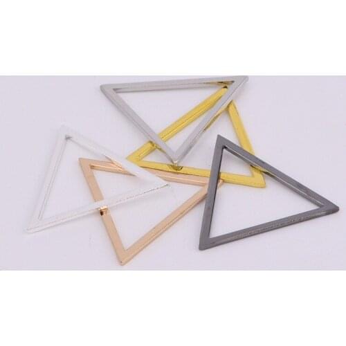 21 * 1mm hollow closed three-dimensional sense triangle pendant earrings necklace diy jewelry accessories